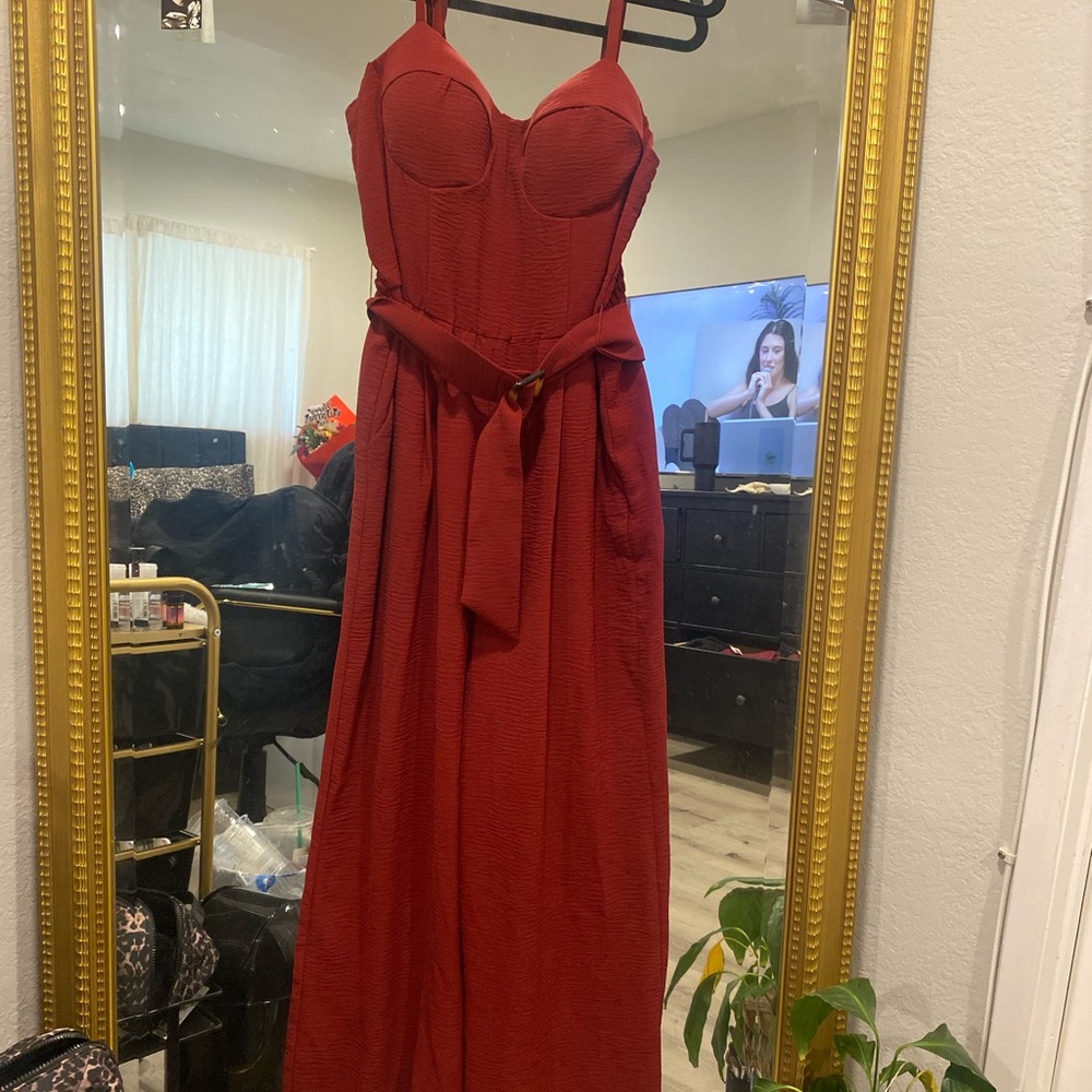 Maroon jumpsuit